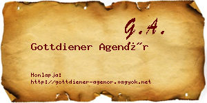 Gottdiener Agenór névjegykártya